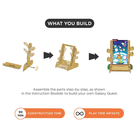 Payload Control Galaxy Quest Hands On STEM Building Kit Fun For Kids 6 7 8 9 10 Plus Educational DIY Wood Craft Set For Boys And Girls Featuring Creative Construction Science Engineering And Space Gravity Experiments. step-by-step wooden build
