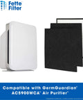 Replacement Filter J For GermGuardian Air Purifiers, Fits FLT5900 Series AC5900WCA And AC5900WDLX, 2 Pack With Four Activated Charcoal Filters