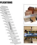 Heavy Duty Dovetail Template Kit With Solid 1/4 Inch Shank Bit And 15/16 Inch Guide Bushing Set Premium Aluminum Alloy Drawer Jig close-up view.
