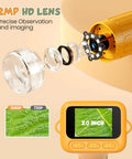Portable Handheld Digital Microscope For Kids With 1000x Magnification Crystal Clear 1080p Images On A Two Inch IPS Screen Plug And Play USB Connection Easy To Use For Curious Minds To Explore The Micro World, yellow 2MP lens