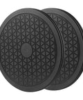 Buttery Smooth 10 Inch Lazy Susan Turntable Organizer, heavy duty black swivel platform, textured design for grip.