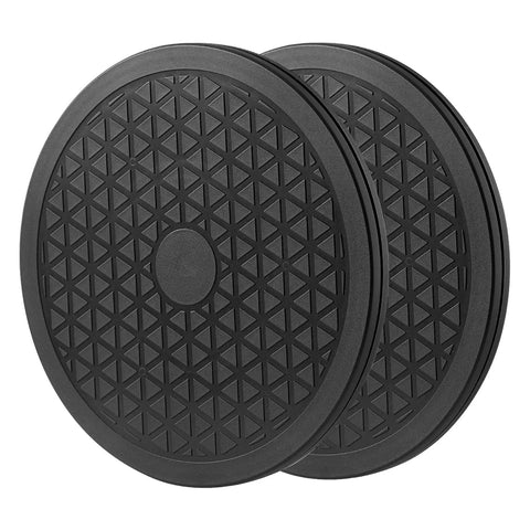 Buttery Smooth 10 Inch Lazy Susan Turntable Organizer, heavy duty black swivel platform, textured design for grip.