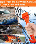 Car window breaker and seat belt cutter, orange 2-in-1 handheld emergency escape tool, 2-pack Amazon