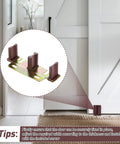 Sliding Closet Door Floor Guide Kit universal adjustable width track mount 6 pack installed on floor in front of door