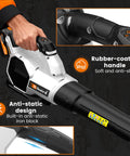 Cordless Leaf Blower 765 CFM With 2x7.8Ah Batteries And Rapid Charger, 3 Speed Plus Turbo Mode, LED Light, Shoulder Strap
