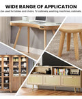 M8 Adjustable Furniture Leg Set With 304 Stainless Steel Feet used in table, chair, cabinet, TV unit, showcasing versatility