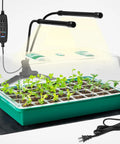 All In One Seed Starter Kit With Grow Lights And Heating Mat 40 Cell Germination Tray With Humidity Dome for Indoor Seed Starting
