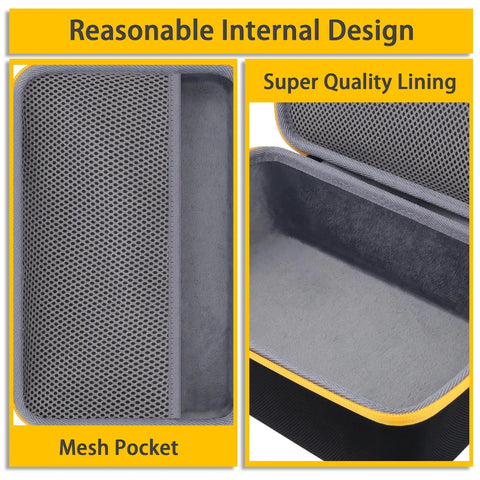 Interior of Hard Travel Case Replacement For Work Sharp Knife And Tool Sharpener Ken Onion Edition with mesh pocket lining.