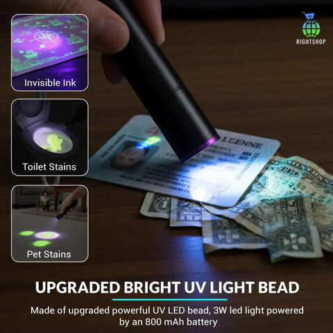 Street Smart Money Scanner With Portable Uv Tool Ir Mg Security Scan For Usd Eur Gbp Fake Bill Buster And Automatic Four Way Cash Value Tally Machine For Local Shops, focused on UV light detecting currency.