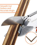 Adjustable Miter Shears For Trim And Molding, Smooth 45 To 135 Degree Cuts For Soft Wood PVC Plastic Rubber Leather, Easy To Use, Includes Replacement Blades, Hand Tool Designed For DIY Projects And Crafting Like A Pro cutting wood trim