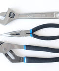 Shop Ready 163 Piece SAE And Metric Mechanic Tool Set with pliers and adjustable wrenches in chrome vanadium steel.