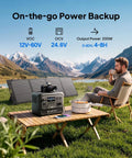 Man enjoying outdoors with Elite 100 V2 Solar Generator Kit With 200W Panel Included Ships Separately, Portable 1024Wh Power Station.