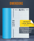 Solid Uncoupling Membrane Roll For Tile Underlayment Spanning 150 Square Feet To Lock In Subfloor Stability and Prevent Cracks While Keeping Installation Quick And Easy For Weekend Warriors, 3.3 x 46.2 ft.