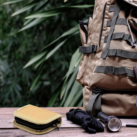 EDC Ready Military Style Survival Sewing Kit Tactical Pack with buttons, durable nylon, compact portable repair gear