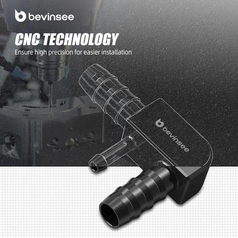 Beefed-Up Aluminum Vacuum Hose F Connector For M54 BMW Engines E39 E46 Z3 CNC machined showing precision technology
