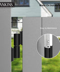 Close-up of Heavy Duty 5 Inch Weld On Gate Hinges 450lbs Capacity For Outdoor Gates And Trailers by SANKINS installed on a gate.