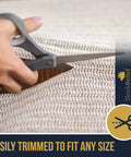 Hand cutting Non Slip Rug Lock Grip For Hard Floors Keeps Area Rugs From Sliding With Cushioned Padding And Floor Protection Pads