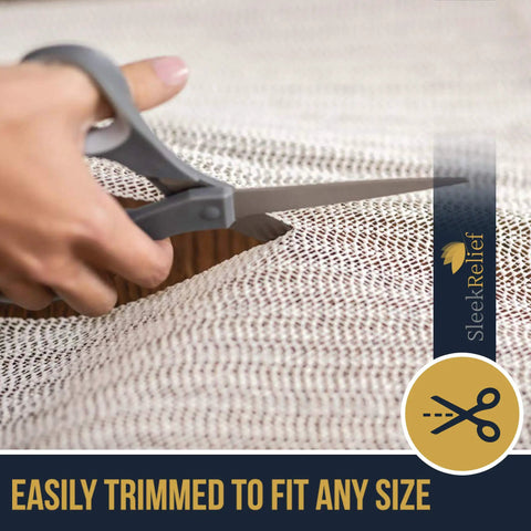 Hand cutting Non Slip Rug Lock Grip For Hard Floors Keeps Area Rugs From Sliding With Cushioned Padding And Floor Protection Pads