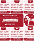 Size guide for Cozy As Heck 2 Pack Dog Sweaters For Medium Breeds, Size L, Red And Green, Pawfect Winter Pullovers.