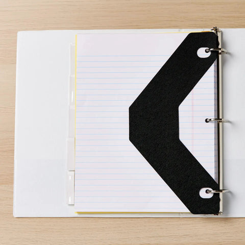 Triangle Shaped Sheet Lifters For 3 Ring Binders, Black, Pack Of 2, Plastic Binder Page Protectors That Prevent Bending Or Tearing