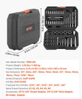 Open 49 Piece All In One Bolt And Screw Extractor Kit With Drill Bits Easy Out Set in black case with labeled components