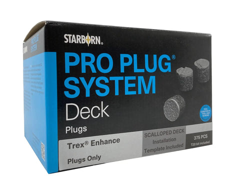 Box of Pro Plug System For PVC Composite Decking Plugs For Trex Enhance Boards, Easy Install, Matching Plugs For Scalloped Decking