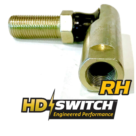 Beefy 2 Pack Ball Joint With Tough Crimp Construction And 3/8-24 RH Thread For Cub Cadet MTD Fits LT2042 LT2138 LT2180 And More Zinc Yellow Coated For Rust Protection, angled view
