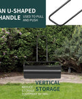 Beefed Up Workhorse Lawn Roller 13x24 Inch Water Or Sand Filled Push And Tow Behind Grass Roller With Ergonomic U Style Handle