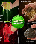Gross Science Kit For Kids 75 Plus Experiments Slime Chemistry Set With Brain Dissection And Poop Experiments includes slime activities.