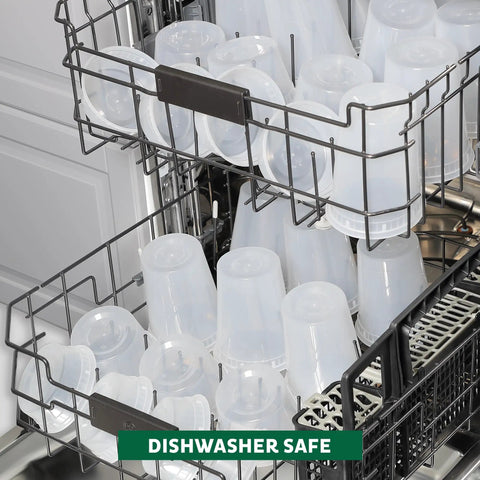 50 Pack 16 Oz Deli Containers With Lids BPA Free Leakproof Stackable Meal Prep Containers in dishwasher