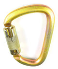 Stainless Steel Carabiner 50 kN Rated Heavy Duty Locking Carabiner With Auto Twist Gate And One Inch Opening ANSI CSA EN 362
