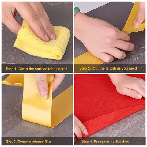 Steps to use No Sew No Iron Hem Tape Duo Pack With 1 Inch And 2 Inch Rolls 39 Feet Each Heavy Duty Double Sided Mounting Tape Ultra Strong