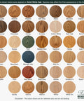 Image showing color samples including Bourbon for One Layer Wood Stain and Finish in Bourbon Color Oil Plus 2C Quick Dry Linseed Wood Oil.