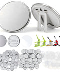 58mm Button Maker Supplies Tinplate Photo Frame Blanks For Badge Press Machine DIY Round Picture Frame Refills, tinplate with stand