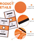 "Orange Cone Sleeve 24 Pack Replaceable Sign Sleeves For Outdoor Use with paper insert and polyester material detail view"