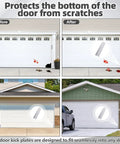 Garage Door Mouse Guard Side Seal Kit 2 Pack For Residential And Commercial Doors Keeps Rats Mice Snakes And Leaves Out Moisture Proof Weather Resistant No Fuss Install With Screws installed on garage doors before and after with visual protection highlight