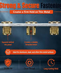 Drill Powered Rivet Nut Tool Set M3 To M12 Carbon Steel Mandrels And Head Rivet Nuts All In One Kit For Automotive Metal Fab Pro Grade DIY Fastening For Projects At Home And In The Shop showing thin metal insert expansion