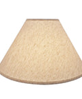 Transitional Hardback Empire Lamp Shade With Spider Fitter In Flaxen Calico Fabric Brass Fitter 7 Inch Top 18 Inch Bottom 12.5 Inch Height Harp Compatible