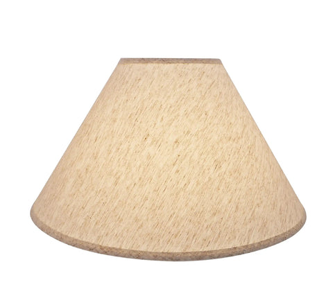 Transitional Hardback Empire Lamp Shade With Spider Fitter In Flaxen Calico Fabric Brass Fitter 7 Inch Top 18 Inch Bottom 12.5 Inch Height Harp Compatible