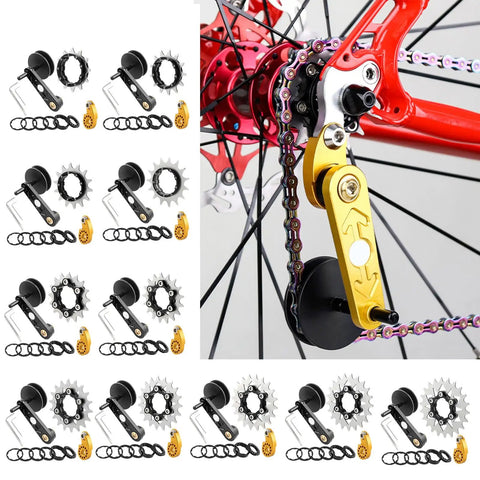 Upgrade Your Ride With This Sleek Single Speed Derailleur Chain Tensioner To Keep Your Chain Locked Tight And Slash The Odds Of A Pesky Drop While You Cruise. Made From Light Aluminum Alloys For Durability And An Easy Adjustable Fit, It Lets Any. single speed bike chain tensioner, aluminum and steel, mounted on rear wheel