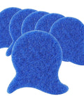 6-Piece Laundry Pet Hair Remover Set Reusable Dog And Cat Hair Cleaner For Clothes And Washing Machines, Fish Tail Blue Design