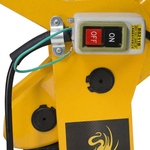 Close-up of Heavy Duty Pipe Cutter With Hydraulic Hand Pump control switch, showing on/off buttons for Industrial Grade Induction Motor 450 W 110 V