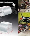 72V 3000W BLDC Electric Motor For Go Karts Scooters And Motorcycles 5800RPM Brushless Mid Drive Aluminum Body Air Cooled shown in various uses