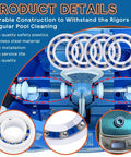 Four Pack Pool Cleaner Engine And Wheel Bearing Kit For Zodiac MX6 MX8 Elite Replacement Parts Easy Install Durable Build Keeps Your Pool Cleaner Running Smoothly, four white ball bearings
