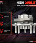 Front Wheel Hub Bearing Assembly 5 Lug With ABS Direct Fit Replacement For Buick Allure Lacrosse Regal displayed.
