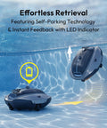Beast Cordless Robotic Pool Cleaner With Industry Leading Suction Power DirtLock Tech 2.0 in pool with self-parking feature