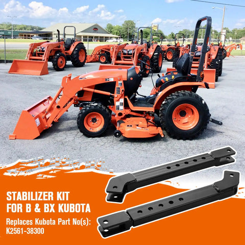 Telescoping 3 Point Stabilizer Kit For BX Series Tractors Beefy Steel Adjustable Length And Angle Quick Hookup