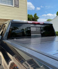 Dodge Ram Rear Window American Flag Decal Matte Black USA Flag Sticker For Truck Back Sliding Window Fits 2009 To 2026