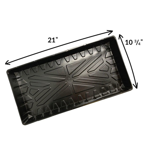 Seedling Starter Tray Set Durable Reusable Plastic Germination Trays With Watertight No Holes Base 21 By 10.75 Inches And 2 Inch Depth