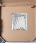 Silver Bubble Mailers 14x16 Plus 4cm Self Sealing Padded Envelopes For Shipping Books And Documents inside a box